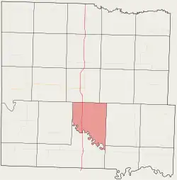 Location in Bates County