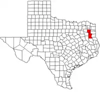 Map of Texas highlighting the Longview metropolitan area.