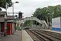 The station footbridge and level crossing.