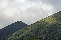 View of slag-heaps or crassiers. Also called terrils  in French.