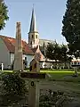 Church and churchyard in Loppem