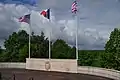 Lorraine American Military Cemetery, St-Avold, American and French flags