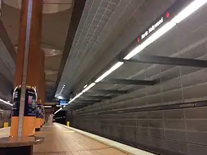 The platform at North Hollywood station