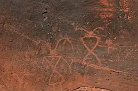 Rock paintings in Los Colorados