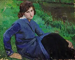 Young woman by a river (1920)