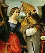 Lorenzo Lotto, Catherine of Alexandria and Saint Augustine