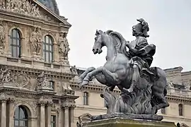 The statue of Louis XIV, copy of marble original by Bernini