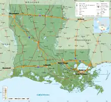 Image 11Geographic map of Louisiana (from Louisiana)