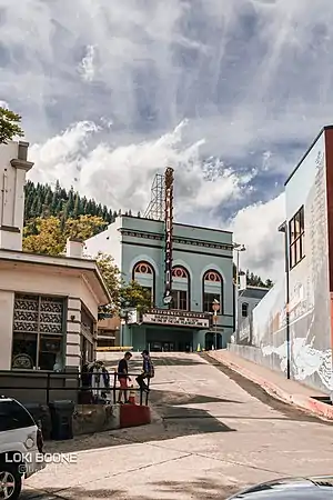 The California Theater in Dunsmuir California on a sunny day