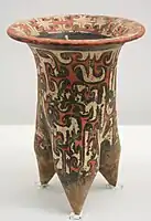 Colour-painted pottery pot from the Lower Xiajiadian culture, 2000-1500 BCE. Excavated from Dadianzi, Aohanqi, Inner Mongolia. Capital Museum, Beijing