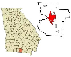 Location in Lowndes County and the state of Georgia