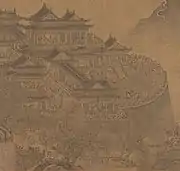 Lü Dongbin passing the Yueyang Tower by Xia Yong, Yuan dynasty