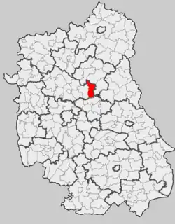 Location within the county and voivodeship