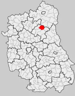 Location within the county and voivodeship