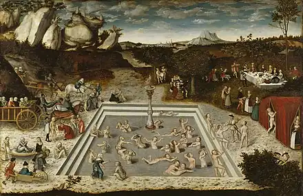 The Fountain of Youth (1546), by Lucas Cranach the Elder, Guemäldegalerie, Berlin.