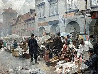 The Egg Market in Prague (1888)