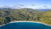 Aerial of beach Anse Intendance