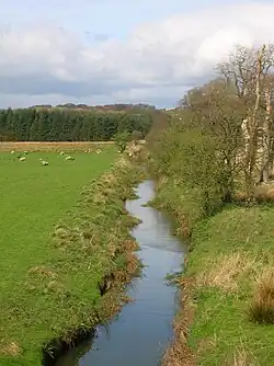 The Lugton Water at Lugton overlooking the old Caldwell estate.