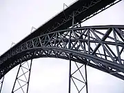 Silhouette of Luís I Bridge in 2009