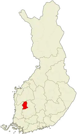 Location of North Western Pirkanmaa