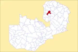 District location in Zambia