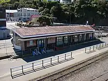 Lyttelton railway station from above.