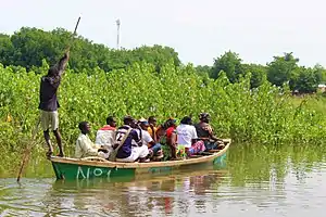 Paddler at Yagoua