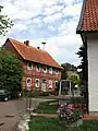 Main Street and former school in Möllensen.