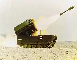 M548 firing a XM130 SLUFAE rocket