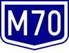 M70 motorway shield