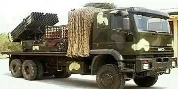 MAM01(Early Version) rocket artillery system of Myanmar Army