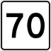 Route 70 marker