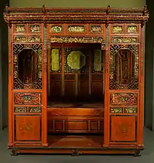 Lacquer canopy bed, Qing dynasty