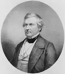 Black and white engraved portrait of Fillmore