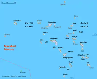 Map of the Marshall Islands