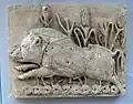 Plaster with boar relief, Ctesiphon, Iraq, Sassanid period, 6th or 7th century