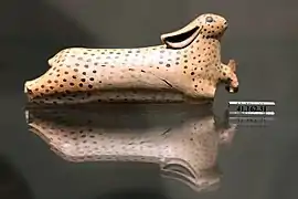 Rabbit-shaped aryballos, terracotta.