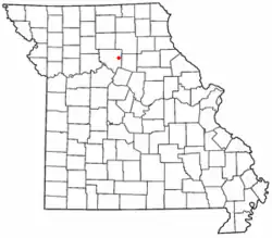 Location of Prairie Hill in Missouri