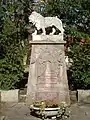 War memorial from 1900 with addition for Second World War