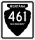 Secondary Highway 461 marker