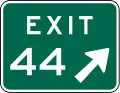 Exit number sign