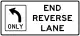 End reverse lane