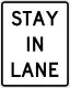 Stay in lane