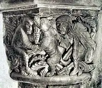 Carved capital in Westwork