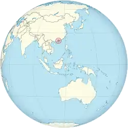 Location of Portuguese Macau