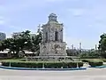 Magellan Monument after it was partially damaged by typhoon Odette