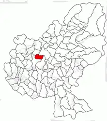 Location in Mureș County