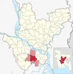 Location of Madaripur Sadar