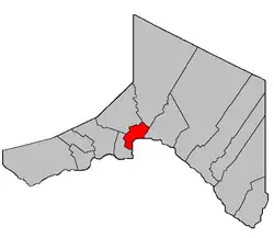 Location within Madawaska County. Map is missing northeastern portion of parish.