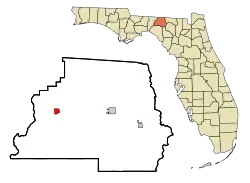 Location in Madison County and the state of Florida